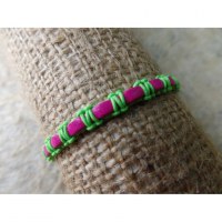 Bracelet pacar vert/rose