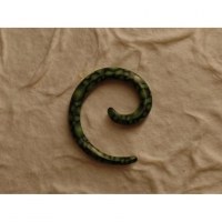 Elargisseur d'oreille serpent vert