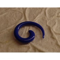 Elargisseur d'oreille bleu spirale 