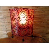 Lampe ovale orange spirale