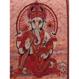 Tenture marbrée Ganesh et son rat