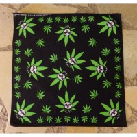 Bandana feuille à fumer têtes de mort