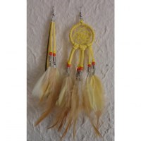 Boucles d'oreilles dreamcatcher originality jaune