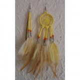 Boucles d'oreilles dreamcatcher originality jaune