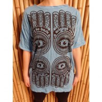 Tee shirt bleu 4 khamsa
