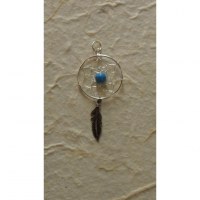 Pendentif dream catcher turquoise 1.9