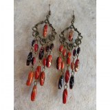 Boucles d'oreilles rani marron