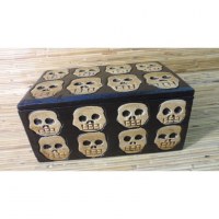 Tete de mort Halloween Pirate 15 cm en mosaiques support a decorer c