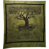 Tenture maxi arbre de vie celtique vert