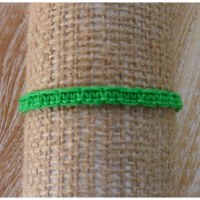 Bracelet flashy vert macramé 1
