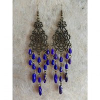 Boucles d'oreilles swi violettes