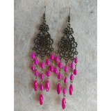 Boucles d'oreilles swi rose