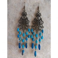 Boucles d'oreilles swi bleu ciel