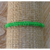 Bracelet flashy vert macramé 6