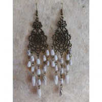 Boucles d'oreilles swi blanches