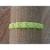 Bracelet flashy jaune macramé 1