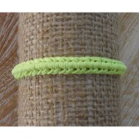 Bracelet flashy jaune macramé 5