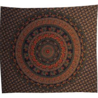 Maxi tenture mandala bleu/vert
