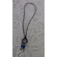 Collier attrape rêves iskwaaw bleu