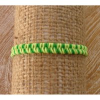Bracelet flashy vert/jaune macramé 6