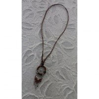 Collier attrape rêves iskwaaw marron