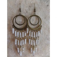 Boucles d'oreilles prakha blanches