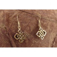 Boucles d'oreilles losange noeud infini