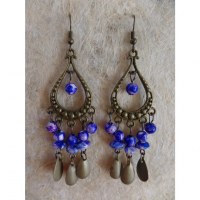 Boucles d'oreilles hyd violet