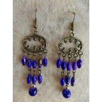 Boucles d'oreilles rup khi violettes