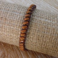 Bracelet cuir marron clair et foncé