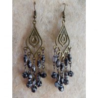 Boucles d'oreilles chik blanc/noir