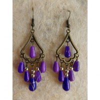 Boucles d'oreilles faen mauves