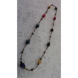 Collier perles madera color