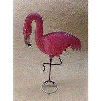 Flamand rose en métal