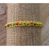 Bracelet perlita jaune