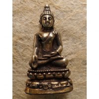 Miniature Bouddha assis main touchant la terre