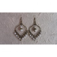 Boucles d'oreilles Yindee blanches
