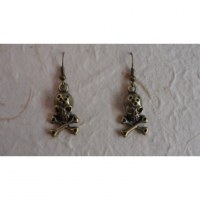 Boucles d'oreilles crâne et tibias