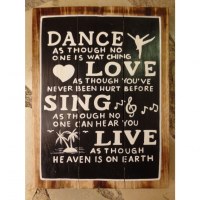 Panneaux en bois dance love dance sing live