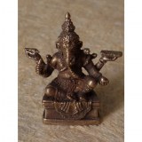 Miniature du dieu Ganesh assis couleur argent