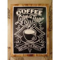 Panneaux en bois coffee life's fuel
