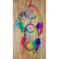 Dreamcatcher 2 cercles arc en ciel