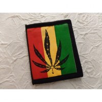 Portefeuille rasta feuille