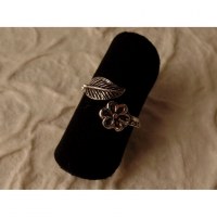 Bague d'orteil fleur et feuille