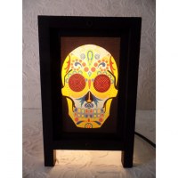 Lampe tête de mort Santa muerte 2