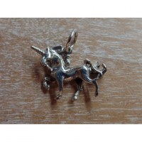 Pendentif argent licorne