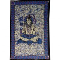 Tenture shiva bleu