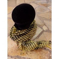 Foulard Riyad carreaux jaune/noir