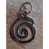 Pendentif spirale fine en argent