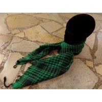Foulard Riyad carreaux vert/noir